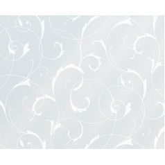 Fablon 67,5 cm x 1,5 m rullis Scroll Flower Window Static Cling