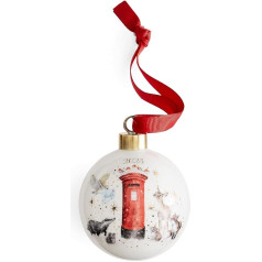 Royal Worcester Wrendale Designs Ceramic Christmas Bauble - Limited Edition 2023