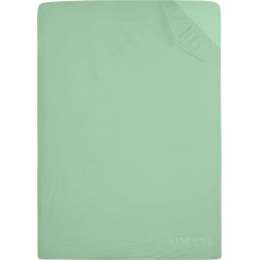 AIMANE® Double Fitted Sheet 137 x 190 cm negludinoša, gludināma, viegli kopjama polikvilnas divvietīga gultas pārklāja, kas lieliski piemērota divguļamajiem matračiem (Mint Green, divvietīga)