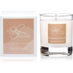 Kleine Winterwärmer Kerze im Glas der Isle of Skye Candle Company, Sandelholz & Patschuli, Weiß