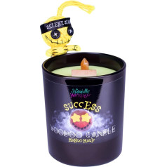 Naturally Wicked Voodoo Success Candle | Komplektā ir Voodoo lelle un kristāla nūjiņa | Vegan Crystal Magic Candle