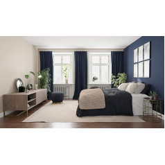 Homing Necaurspīdīgs aptumšojošs aizkars Plain aizkars Dzīvojamā istaba Guļamistaba Bērnu istaba Dekoratīvs audums Blue 1 gab H x W 245 cm x 140 cm 5491-46 245 x 140 cm 245 x 140 cm