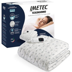 Imetec Scaldasonno Adapto, Single Thermal Underbed, 150 x 80 cm, Low Consumption, Patented Technology, Fast Heating, Individual Temperature, 100% Cotton, Made in Italy, 6-Temp Control