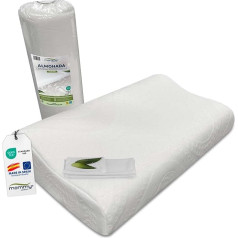 MOMMY CONFORT - Nackenstützkissen Memory Foam, Orthopädisches kissen - Waschbarer AloeVera Bezug mit Reißverschluss - Nackenkissen kopfkissen, Kopfkissen nackenschmerzen, Memory foam kissen - Oeko-Tex