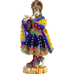 Esplanāde Sveķu krishna Kishan Murti statuja (11 collas) Daudzkrāsains