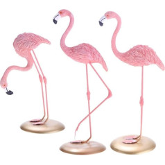 Notakia GAOBEI Sveķu skulptūra Statuja Ornaments Mājas dekoru aksesuāri Dzīvnieku flamingo putnu statuja dzīvojamai istabai (komplekts no 3)