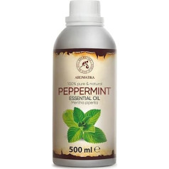 Piparmētru ēteriskā eļļa 500 ml - Mentha Piperita - tīra piparmētru eļļa - labam miegam - aromterapija - matiem un ādai - nomierinoša - smaržu lampa - difuzors - pirts - tvaika pirts - aromātiskā eļļa - smaržu eļļa