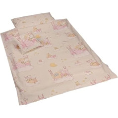 Kindertraum 520693069322 Vaikiška patalynė 40 x 60 cm ir 100 x 135 cm rožinės spalvos