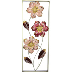 Flair Flower Wall Decoration Metal Wall Sculpture Flowers Leaves Metal Picture Flower Picture 3D Sculpture Unique Decorative Patio Decoration Wall Relief Abstract Extravagant Gift Designer Flowers