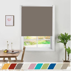 Deco-Fensterrollo, verdunkelnd, 91 cm B x 213 cm L, Dunkelgrau), Polyester-Mischung, wasserdicht, Raumverdunkelung, Privatsphäre, Lichtfilterung, UV-Schutz, Fensterblenden für Zuhause und Büro