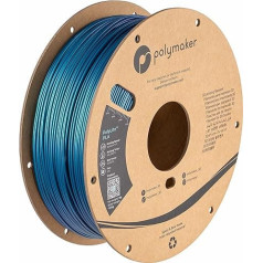 Polymaker Starlight Blue PLA 3D printera filaments, 1,75 mm, dažādas krāsas caur gaismu, tikko saskatāmas slāņu līnijas - Starlight Neptune 1,75 PLA metālisks filaments 1 kg