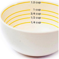 Uba Porciju kontroles porcelāna mērtrauks svara zudumam, bariatriskajai diētai, veselīgam uzturam (1)