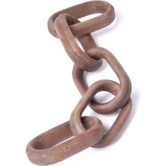 HONCOEN 5 gab. ķēdes posma dekori Modernā skulptūra Arts Carved Knot Ornament Dāvana Dzīvojamā istaba Art Statue Koka figūras 38 cm