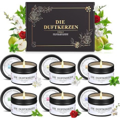 Duftkerzen Geschenkset für Frauen, 6 Stück Duftkerzen Set Geschenk Muttertagsgeschenke Geburtstagsgeschenk für Frauen Mama