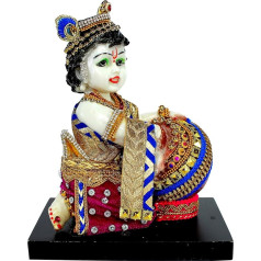 ESPLANADE Ar rokām cirsts dievs Kishan Krishna Makhan Choir Murti Idol statujas skulptūra (7,5