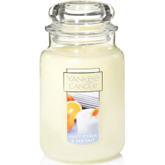 Yankee Candle Große Duftkerze im Glas, saftige Zitrus- und Meersalz