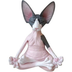 Skulptūra Cat Decor Resin Meditating Thinking Cat Statue Cat Buddha Meditation Cat Statue Garden Outdoor Sculpture Decor Yoga Ornaments Zen Cat Relaxed Poses Home Living Room Collection Craft