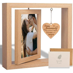 GUANKE Happy Anniversary Photo Frame for Romantic Couples, jubilejas dzimšanas dienas dāvanas viņai, draudzenei, izlaiduma dāvanas viņam, draugam, kāzu dāvanas pāriem, sievai, vīram