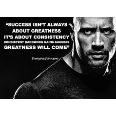 Dwayne Johnson, (3) The Rock Inspirational Motivational Quote Sign Plakāts Print Picture SPORTS,LIFE, Wrestling