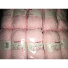 Baby-Wolle, 5er-Pack, speziell für Babys, besonders weiches Garn, 5 x 100 g rose