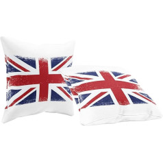 Union Jack Dekoratīvais spilvens sedz kvadrātveida iedvesmojošs spilvena pārvalks 40x40cm Dīvāns Guļamistaba Krēsls Housewarming Dāvana Angļu britu St Georges diena Dāvana