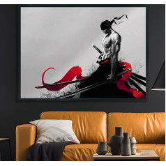 KAIDAARTLH Samurai Japāņu Audekls, Modern Paintings, Personāžu attēli, Audekls, Mūsdienu gleznas viesistabai, guļamistaba, bez rāmja (Samurai-2, 50 x 70 cm)