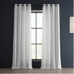 HPD Half Price Drapes FHLCH-VET13191-96-GR Aizkari aizkari viesistabai 50 x 96 cm (1 panelis), rīsu balts