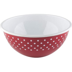 Riess, 0464-077 Augļu un salātu trauks 22 Country Dots Red Diametrs 22 cm Augstums 11 cm Kapacitāte 2,50 litri Emalja Sarkans / balts Indukcija