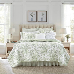 Laura Ashley Home - Queen Duvet Cover Set, обратимое хлопковое постельное белье с соответствующими наволочками, легкий домашний декор для всех сезонов (Bedford G