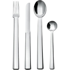 Alessi JH01S24 Rundes Modell Besteckgarnitur 24 TLG, Edelstahl, Silber, 3.3 x 36.5 x 4.5 cm, ieliktnis