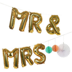 Meri Meri Mr & Mrs balonu virtene (1 gabals)