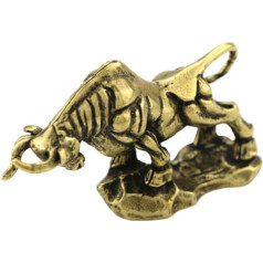 Toddmomy Bull Figurine Feng Shui Lucky Wall Street Bull Statue Ox Year Figure Sculpture for Chinese Souvenirs Gifts Home Office Decor