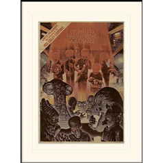 Pyramid International MP11370P-PL Star Wars (Mos Eisley Cantina Aged), 250 GSM Paperwrap MDF, melns, melns, 44 x 33 x 4 cm