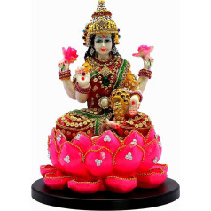 eSplanade Lakshmi uz lotosa statuete Laxmi dieviete Murti elksnis 28cm Multi-Colour Resin