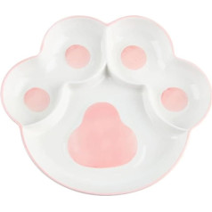 Kaķa ķepas Porcelāna apkalpošanas bļodas Candy Bowls Cute Serving Bowls partijas Ziemassvētkiem Ideāls čipsiem un mērcēm Dārzeņi Candy un uzkodas Rozā 8,5 collu