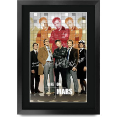 HWC Trading FR A3 LIFE ON MARS DĀVANAS TV FANS PRINTED AUTOGRAFIJA AUTOGRAFIJA A3 FRAMED