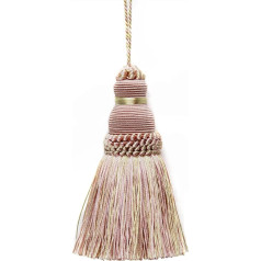 Fransen 4 stücke Quasten Fransen Anhänger Hängende Seil Quaste Fringe Quaste Quaste Trim Dekoration Key Quasten für DIY Verzierungen Vorhang Zubehör Quaste (Krāsa : Mix pink)