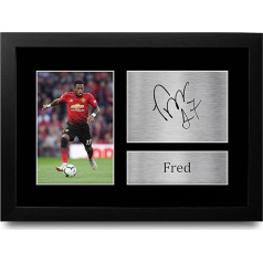 HWC Trading Fred A4 Framed parakstīts drukāts Autographs Picture Print Photo Display Dāvana futbola faniem