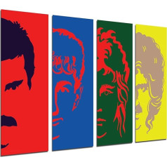 Koka izdruka sienas plakāts Queen Freddie Mercury 131 x 62 cm - 26251 XXL formāts - Mākslas druka