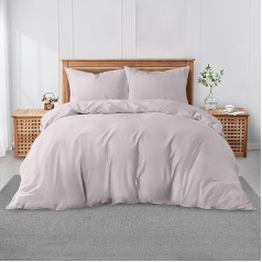 GC GAVENO CAVAILIA Premium Plain Dyed Duvet Cover Vienvietīga gulta Polikvilnas gultas piederumi un veļa Segas pārvalki Pelēks