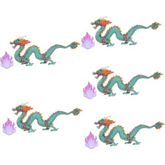 Artibetter 5st Schreibtischaufsatz Chinesischer Drache Drachen Feuerflügel Der Drache Badezimmerdekorationen Wohnkultur Tischdekoration Statuen Kreative Desktop-verzierung Tier Groß PVC