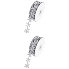 COHEALI 2 Stück Band Weihnachtsschleife Haarschmuck Hochzeitskleid Applikation Hochzeit Braut Spitzenbesatz Weihnachtsgeschenke Spitzenapplikation Sammelalbum Verzierungen Verpackung