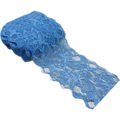 STOBOK Elastinė juosta 1 Roll Stretchy Lace Trim 4 colių elastinga nėrinių tempimo nėrinių juosta Elastinga nėrinių juosta Dovanų pakavimo juosta Dovanų juosta 8 cm amatų nuotaka