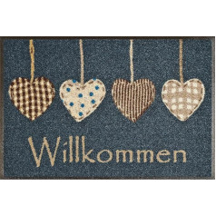 mazgāt+žāvēt Fußmatte, Cottage Hearts 50x75 cm, innen und außen, waschbar