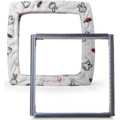 JTVTW Gripper Strip Frames Punch Needle Rug Hooking Frame Izšūšanas rāmis ar adatām 50 x 50 cm (balts)