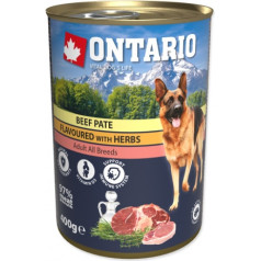 Ontario Canned food for dogs : Ontario Dog Beef Pate with Herbs 400g