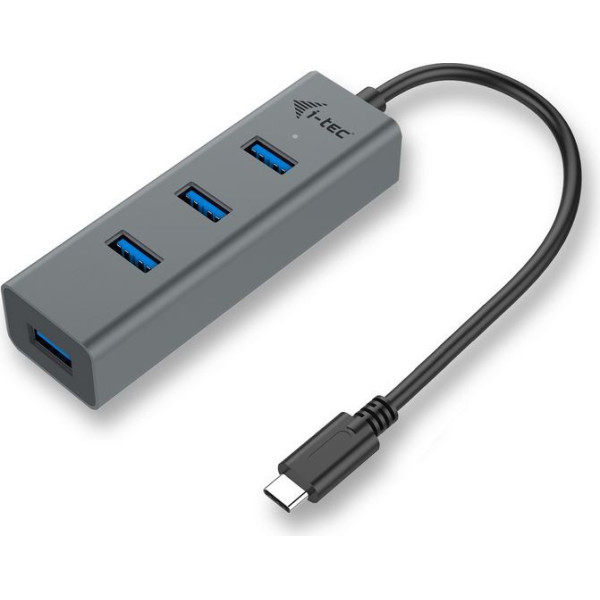 Usb-c metāla 4 portu usb 3.0 centrmezgls 4x usb 3.0