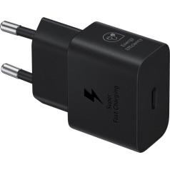 Samsung strāvas adapteris 25w usb-c fast charge (bez kabeļa) melns