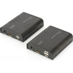 kvm hdmi+usb extender 120m po cat.5e utp/ip 1080p fhd 60hz audio (komplekts) ds-55202