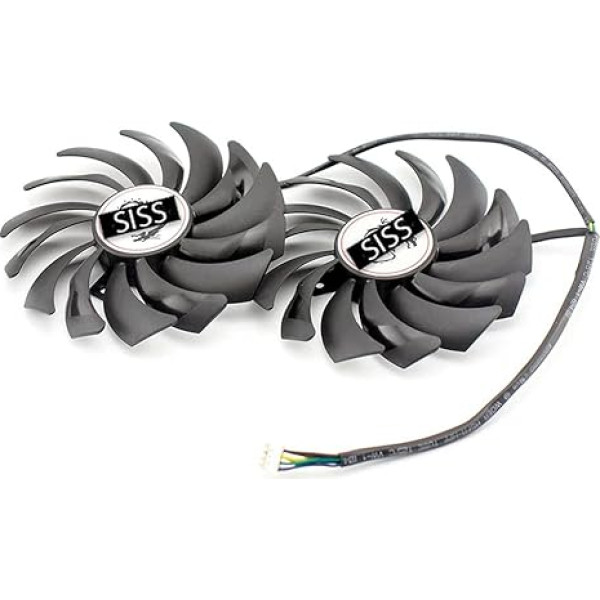 Siss Cooling Fan for Graphics Card Cooler Compatible with MSI GTX 1080TI GAMING TWIN FROZR GTX1070 GAMING GTX1060-GAMING Radeon RX 470-480 RX570-580 PLD10010B12HH 4Pin Video Card Cooler Fan